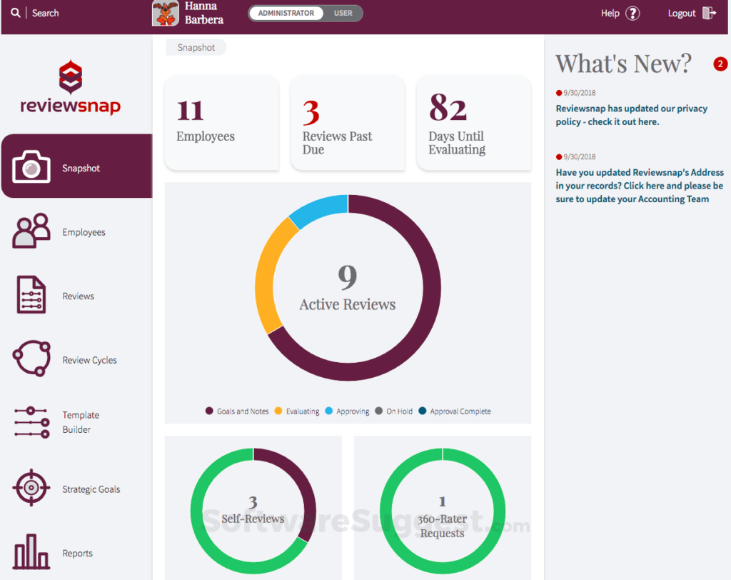 Reviewsnap performance appraisal software